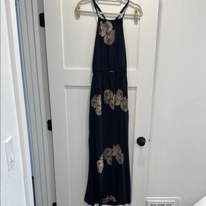 SCF Edgy Black Floral Maxi Dress